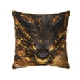 thumbnail image 1 of KLL Cool Black Gold Dragon Decorative Throw Pillow Covers Velvet Soft for Couch Sofa Bedroom Living Room Outdoor (No pillow core)- 16"x16", 1 of 5