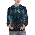 thumbnail image 1 of KLL Cool Blue Light Wolf for Womens Pullover Hoodie with Pocket Hooded Long Sleeve Shirts Sweatshirt for Women-X-Large, 1 of 1