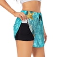 thumbnail image 1 of KLL Coral And Seashell On The Beach Pattern Shorts Women,Athletic Shorts High Waisted Running Shorts Pocket Sporty Short Gym Elastic Workout Shorts-XX-Large, 1 of 7