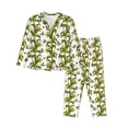 thumbnail image 1 of KLL Corn And Butterflies Print Women's Long Sleeve Pajamas with Pants Sleepwear Loungewear 2 Set-Small, 1 of 7