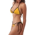 thumbnail image 1 of KLL Corn Kernels Print Bikini Set for Women,String Two Piece Halter Top Triangle Bikini Set with Tie Side Bottom Sexy Swimsuit Bathing Suits, 1 of 5