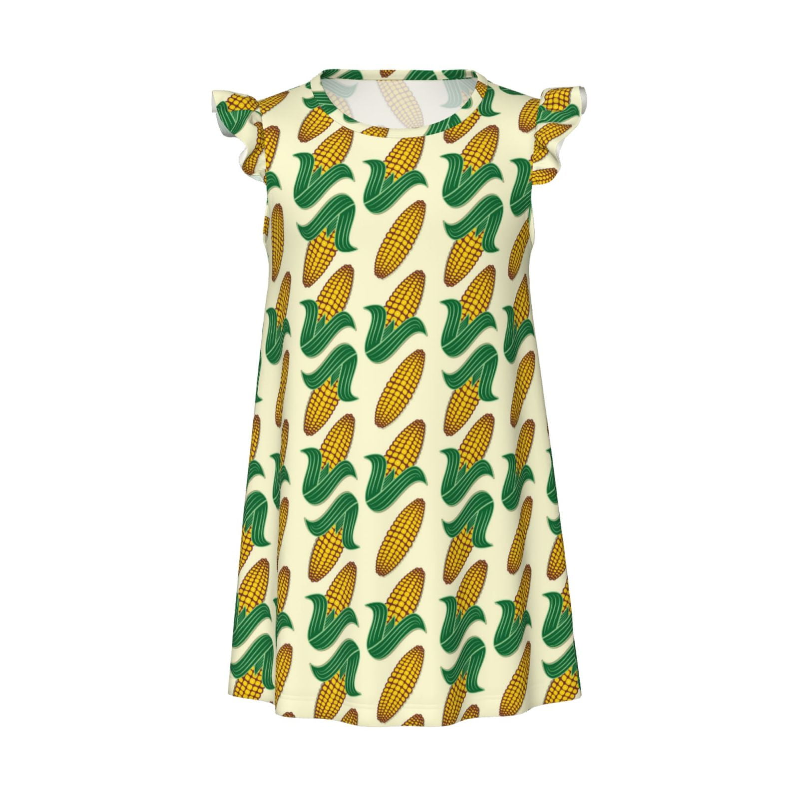 KLL Corn Print Girls Nightgowns Pajamas for Girl Sleepwear Toddler