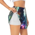thumbnail image 1 of KLL Cosmic Cat In Window Pattern Shorts Women,Athletic Shorts High Waisted Running Shorts Pocket Sporty Short Gym Elastic Workout Shorts-Medium, 1 of 7