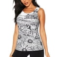 thumbnail image 1 of KLL Country Farm Scene Print Womens Tank Top Sleeveless Workout Tops Athletic Running Shirts Yoga Gym Clothes-Large, 1 of 7