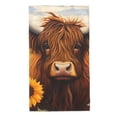 thumbnail image 1 of KLL Countryside Sunflower Cow Ultra Absorbent & Soft Hand Towels for Bath, Hand, Face, Gym and Spa-27.5x16in, 1 of 7