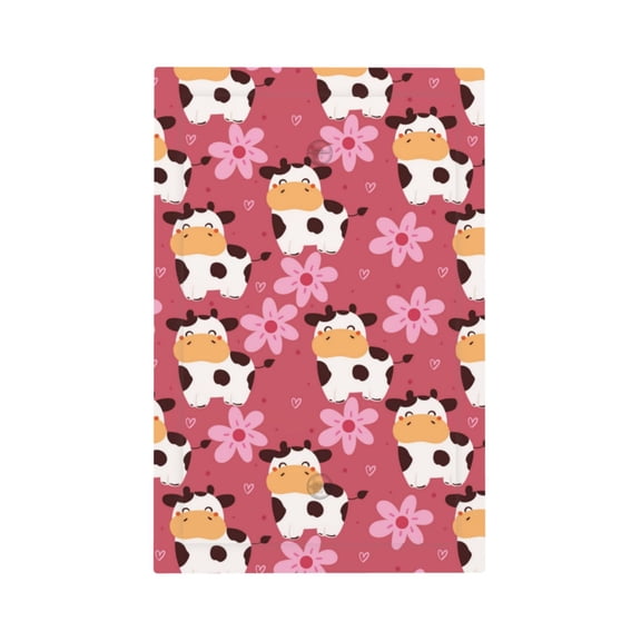 KLL Cow And Flower Pattern Electrical Outlet Covers, 3" x 5" 1 Pack Electric Receptacle Plug Covers for Decorator Receptacle Outlet & Switch-Style V