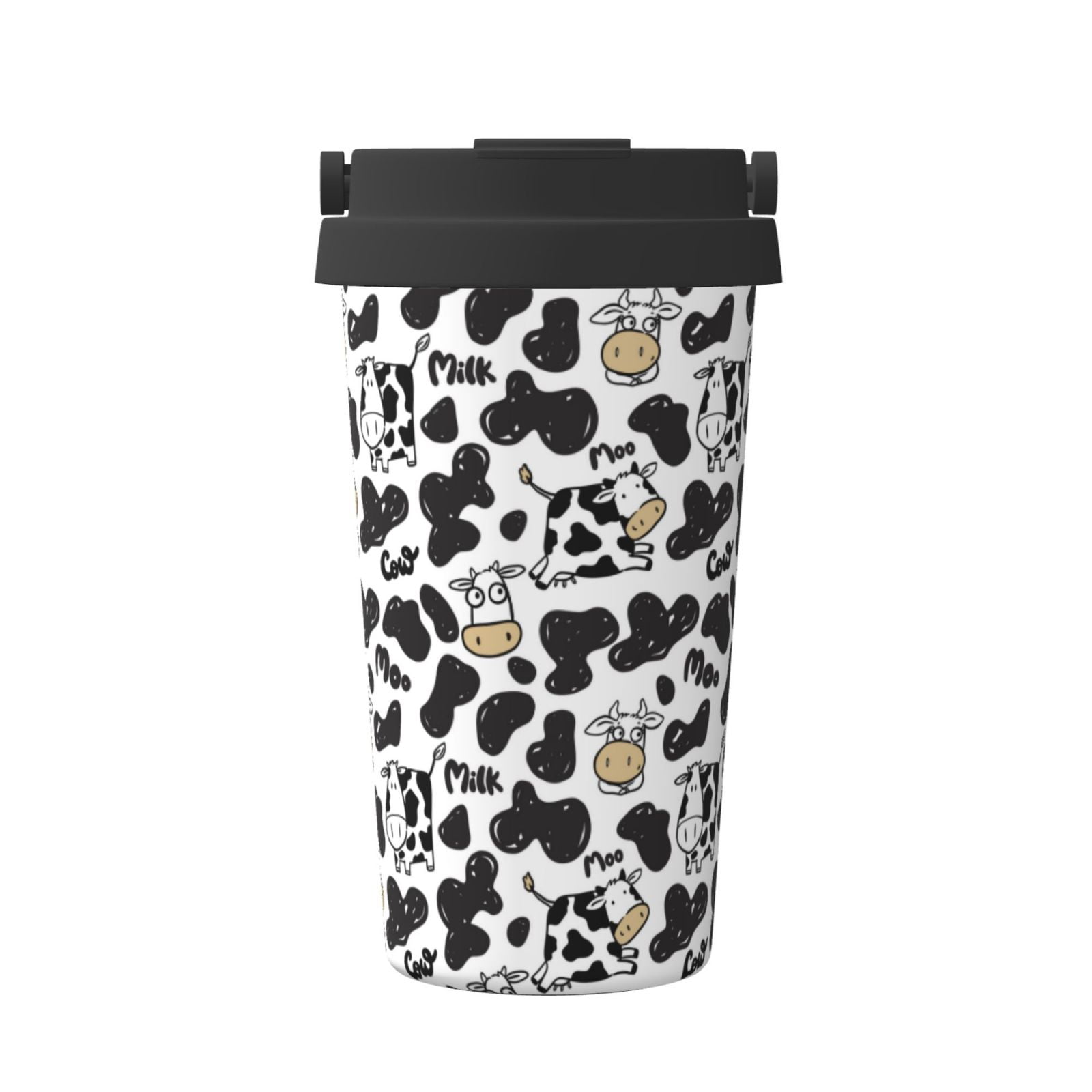 KLL Cow Pattern Stainless Steel Vacuum Insulated Tumbler - Carry ...