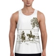 thumbnail image 1 of KLL Cowboys Riding A Horse Near A Tree Print Men's Muscle Gym Workout Stringer Tank Tops Bodybuilding Fitness T-Shirts Tank Tops Men-Large, 1 of 7
