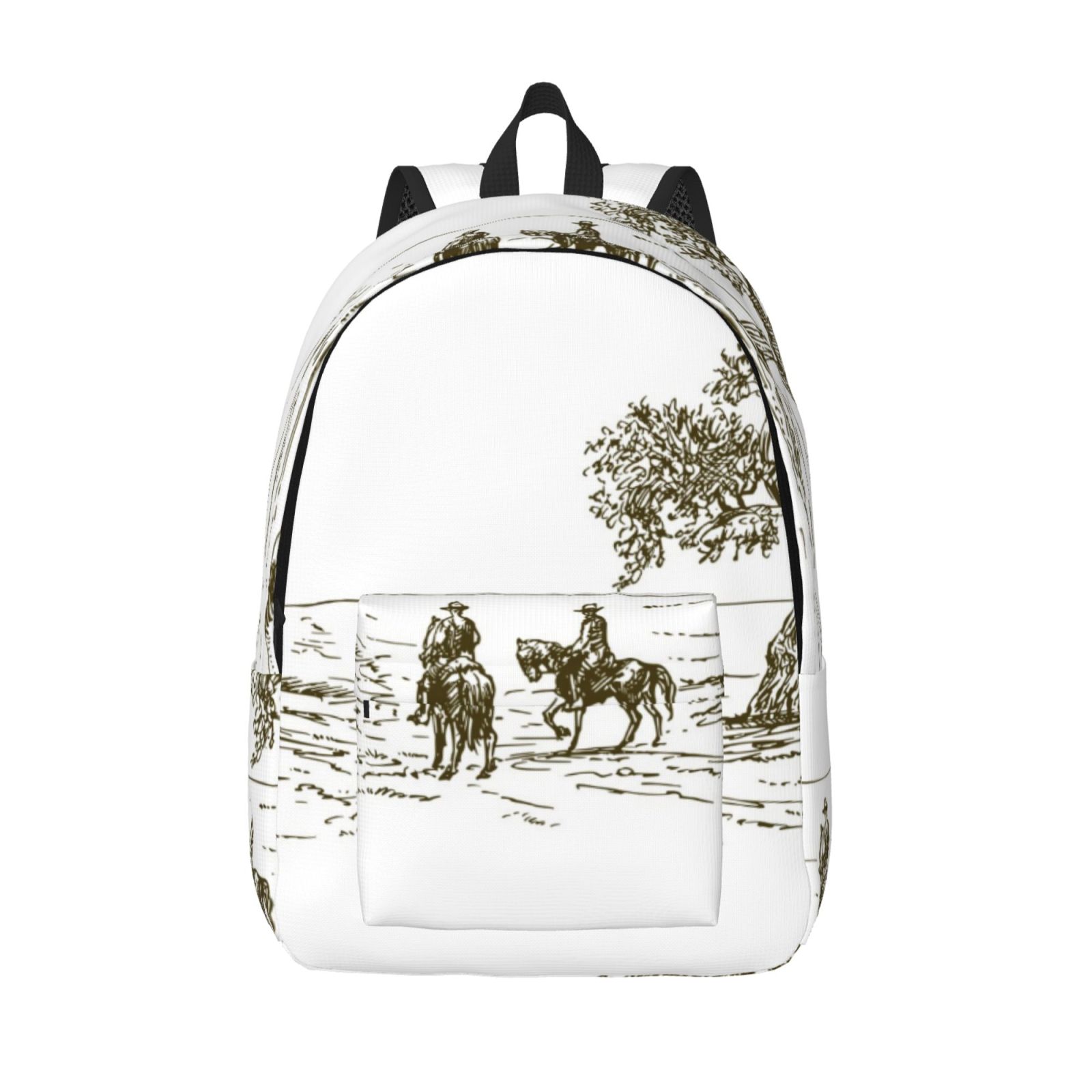KLL Cowboys Riding A Horse Near A Tree Print Travel Laptop Backpack ...