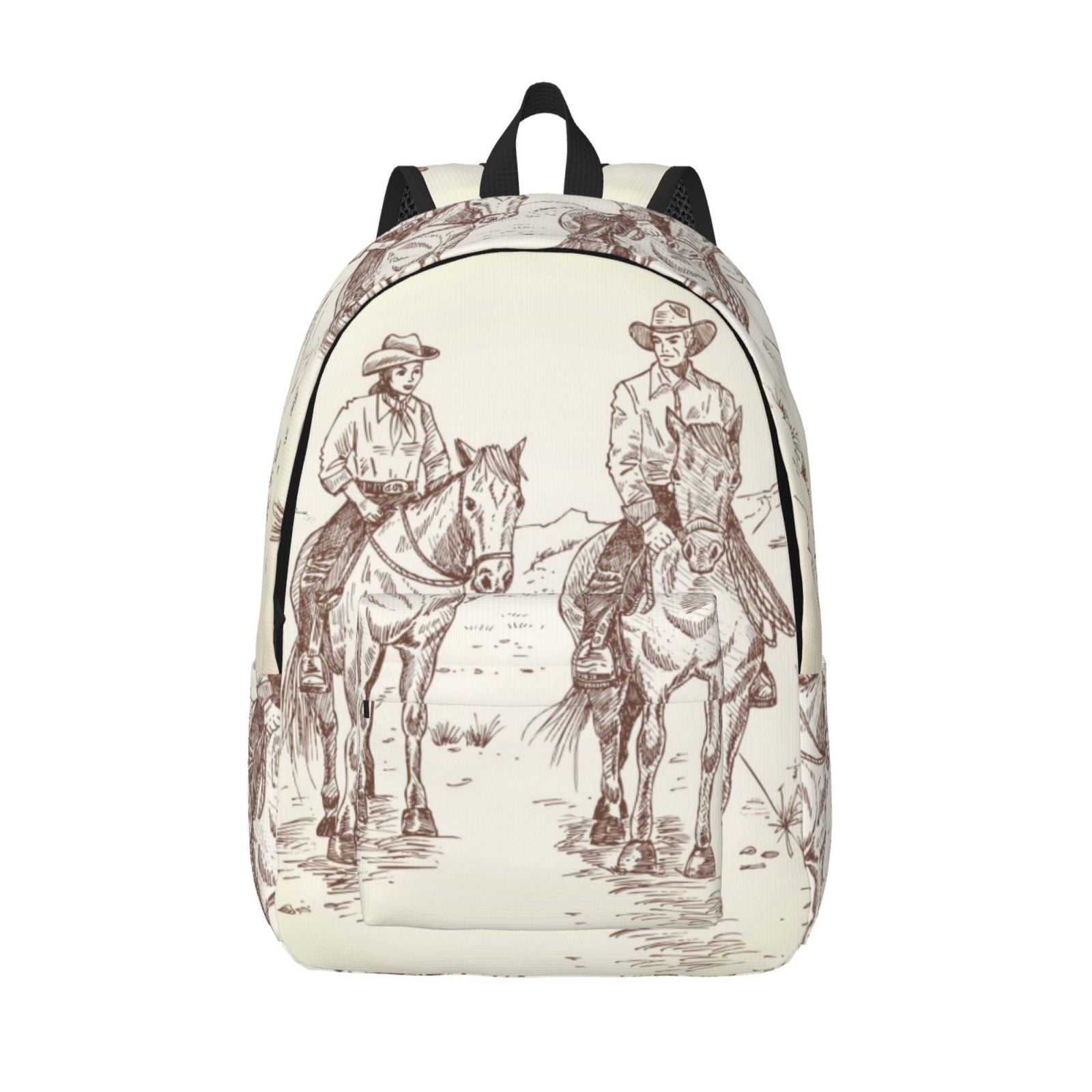KLL Cowboys Riding Horses In Desert Print Travel Laptop Backpack ...
