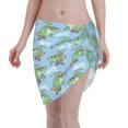 thumbnail image 1 of KLL Crocodile Riding Skateboard Print Women's Sarong Coverups Short Bathing Suit Wrap Skirt Beach Wrap Swimsuit Cover Ups, 1 of 6