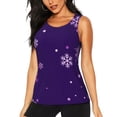 thumbnail image 1 of KLL Crystal Purple Snowflake Print Womens Tank Top Sleeveless Workout Tops Athletic Running Shirts Yoga Gym Clothes-Medium, 1 of 7