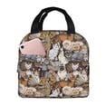 thumbnail image 1 of KLL Cut Cats Print Insulated Lunch Bag Women, Reusable Cute Tote Lunch Box for Adult & Men, Leakproof Cooler Lunch Bags for Work Office Travel Picnic, 1 of 5
