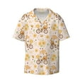 thumbnail image 1 of KLL Cute Bee Gnome Print Men's Shirt Short Sleeve Button Down Summer Cuba Beach Shirts- X-Large, 1 of 7