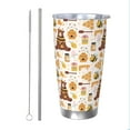 thumbnail image 1 of KLL Cute Bee Honey Jar Hive Bear Print 40oz Stainless Steel Insulated Car Cup with Spillproof Lid - Keep Your Drink Hot or Cold on the Go-Straw Two-piece Set, 1 of 8