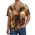 thumbnail image 1 of KLL Cute Calf Butterflies A Print Men's Shirt Short Sleeve Button Down Summer Cuba Beach Shirts- X-Large, 1 of 5