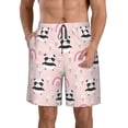 thumbnail image 1 of KLL Cute Cartoon Panda Men's Casual Summer Beach Shorts Hawaiian Shorts with Pockets-3X-Large, 1 of 5