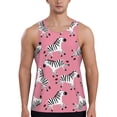 thumbnail image 1 of KLL Cute Cartoon Zebra Print Men's Muscle Gym Workout Stringer Tank Tops Bodybuilding Fitness T-Shirts Tank Tops Men-Large, 1 of 7