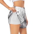 thumbnail image 1 of KLL Cute Cat Meadow Sketch Pattern Shorts Women,Athletic Shorts High Waisted Running Shorts Pocket Sporty Short Gym Elastic Workout Shorts-Medium, 1 of 7