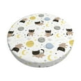 thumbnail image 1 of KLL Cute Cat Round Bar Chair Cushion Cover 14 inch ,Bar Stool Protector with Elastic, Soft Washable, 1 of 6