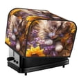 thumbnail image 1 of KLL Cute Cat Sunflower Print 4 Slice Toaster Dust Covers Kitchen Small Appliance Cover with 2 Pockets,Can hold Jam Spreader Knife & Toaster Tongs (12.4 x 10.6 x 8.2), 1 of 6