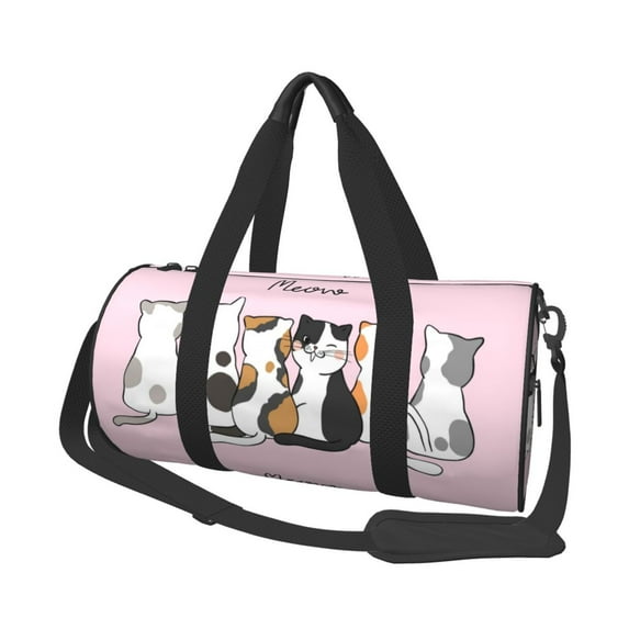 KLL Cute Cats Duffle Bag For Men Women Sport Gym Fitness Tote Travel Training Workout Basketball Football Weekender