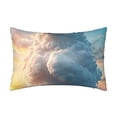 thumbnail image 1 of KLL Cute Cloud Cat Pattern Silk Pillowcase for Hair and Skin Standard Size 20"X 30" Soft Breathable Pillow Covers for Sleeping, 1 of 6
