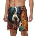 thumbnail image 1 of KLL Cute Colorful Flower French Bulldog for Mens Swim Trunks Quick Dry Swim Shorts with Built-in Compression Liner Funny Swimwear Bathing Suits-Large, 1 of 6