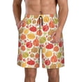 thumbnail image 1 of KLL Cute Colorful Pumpkins Men's Casual Summer Beach Shorts Hawaiian Shorts with Pockets-Large, 1 of 5