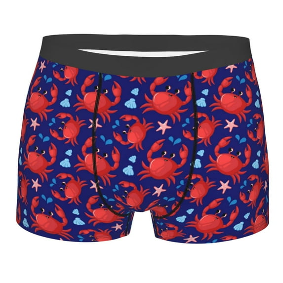 KLL Cute Crabs Men's Cotton Boxer Briefs Underwear-XX-Large