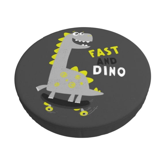 KLL Cute Dinosaur Round Bar Chair Cushion Cover ,Bar Stool Protector with Elastic, Soft Washable