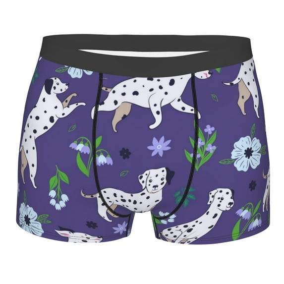KLL Cute Dog Men's Cotton Boxer Briefs Underwear-X-Large