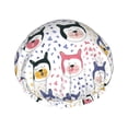 thumbnail image 1 of KLL Cute Dog Pattern Shower Cap & Bath Cap for Women,Reversible Oversized Waterproof Shower Caps for all Hair Lengths,Elastic Reusable Bathing Hair Cap, 1 of 6