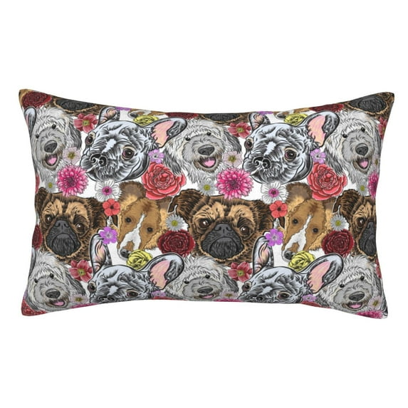 KLL Cute Dogs Puppy1 Pillow Covers Envelope Closure,Super Soft and Cozy Fuzzy Fleece Pillow Case Cover 20"x30"