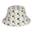 thumbnail image 1 of KLL Cute Elephant Bucket Hat for Women Men Packable Travel Beach Sun Hat Outdoor Rave Accessories Reflective Fisherman Cap, 1 of 7