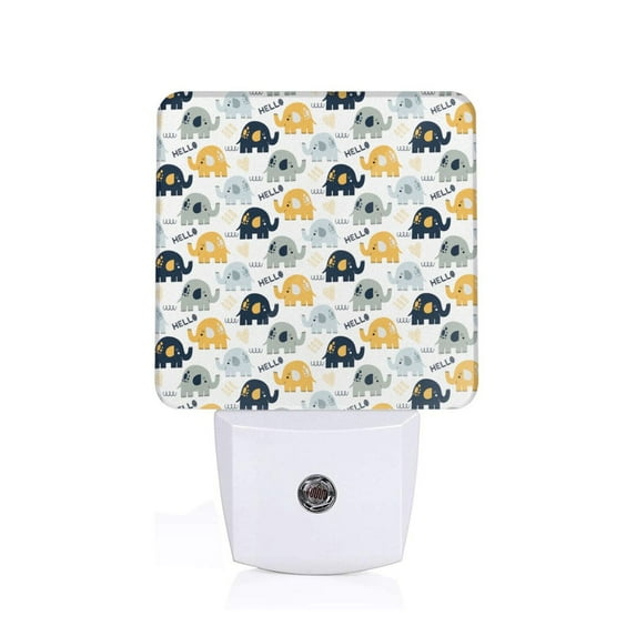 KLL Cute Elephant for Night Lights,Auto Sensor Night Lamp Plug in Night Light with Dusk-to-Dawn Light Sensor LED Nightlightfor Adults & Kids Room/Bedroom/Hallway