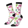 thumbnail image 1 of KLL Cute Flamingo Print Cool Socks Men's Women's Crew Socks Funny Crazy Novelty Stockings, 1 of 6