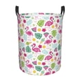 thumbnail image 1 of KLL Cute Flamingo Waterproof Foldable Laundry Hamper Bucket with Handles for Storage Bin,Kids Room,Home Organizer (Small ), 1 of 7