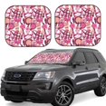 KLL Cute Girl Windshield Sun Shade 2Piece Foldable Car Front Window