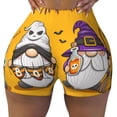 thumbnail image 1 of KLL Cute Gnomes Halloween Pattern Workout Shorts for Women Scrunch Short Gym Yoga Running Sport Active Exercise Fitness Shorts, 1 of 5