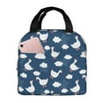 thumbnail image 1 of KLL Cute Goose On Blue Sky Print Insulated Lunch Bag Women, Reusable Cute Tote Lunch Box for Adult & Men, Leakproof Cooler Lunch Bags for Work Office Travel Picnic, 1 of 5