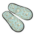 thumbnail image 1 of KLL Cute Honeybees Slippers for Women Men House Slip on Indoor Outdoor Bedroom Furry Fleece Lined Ladies Comfy Anti-Skid Rubber Hard Sole-Large, 1 of 8