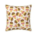 thumbnail image 1 of KLL Cute Ice Cream Decorative Throw Pillow Covers Velvet Soft for Couch Sofa Bedroom Living Room Outdoor (No pillow core)- 16"x16", 1 of 5