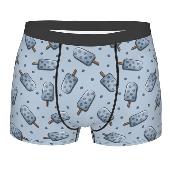KLL Cute Ice Cream Men's Cotton Boxer Briefs Underwear-Large