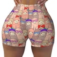 thumbnail image 1 of KLL Cute Lamas Pattern Workout Shorts for Women Scrunch Short Gym Yoga Running Sport Active Exercise Fitness Shorts, 1 of 8