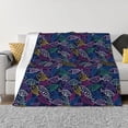 thumbnail image 1 of KLL Cute Line Fish Print Fleece Throw Blanket, Horizontal Fleece Bedding Cute Soft Blankets Comfy Fleece Flannel Plush Home Decor for Couch & Bed -80"x60", 1 of 9