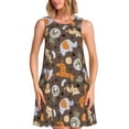 thumbnail image 1 of KLL Cute Lion Tiger Pattern Womens Summer Dresses 2025,Loose Round Neck Sleeveless Sundresses Tank Dresses with Pockets, 1 of 7