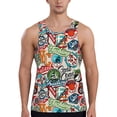 thumbnail image 1 of KLL Cute Nautical Print Men's Muscle Gym Workout Stringer Tank Tops Bodybuilding Fitness T-Shirts Tank Tops Men-Small, 1 of 7
