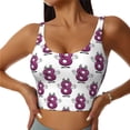 thumbnail image 1 of KLL Cute Number 8 for Workout Tank Tops for Women,U Back Fitness Top Built in Shelf Bras Padded Fit for Yoga Gym-Medium, 1 of 8