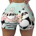 thumbnail image 1 of KLL Cute Panda Pattern Workout Shorts for Women Scrunch Short Gym Yoga Running Sport Active Exercise Fitness Shorts, 1 of 8